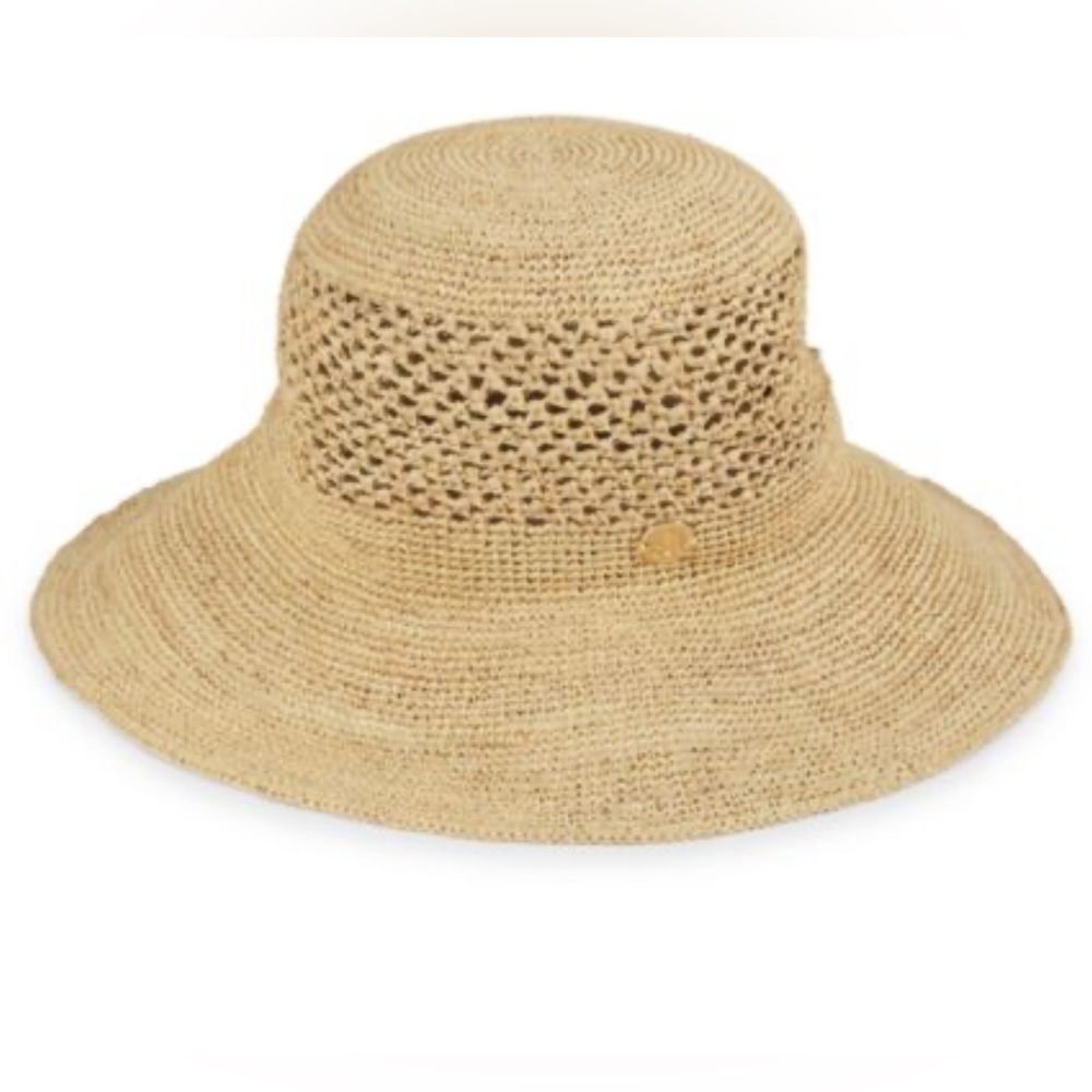 Bruno Magli Packable Floppy Crochet Hat